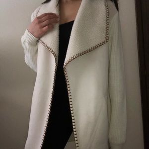 White knit cardigan